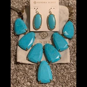Kendra Scott Turquoise magnesite Harlow set